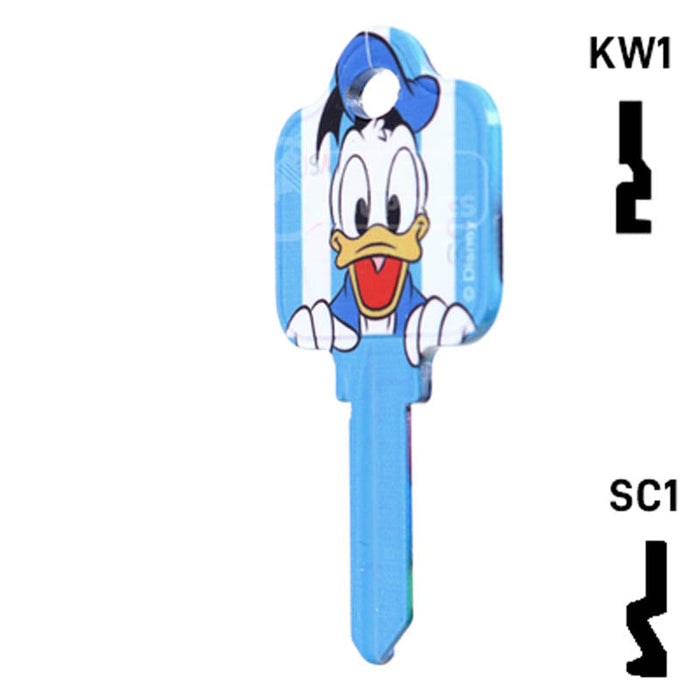 Uncut Key Blank Donald Duck Schlage House Key HOW-SC1-D84 Residential-Commercial Key Howard Keys