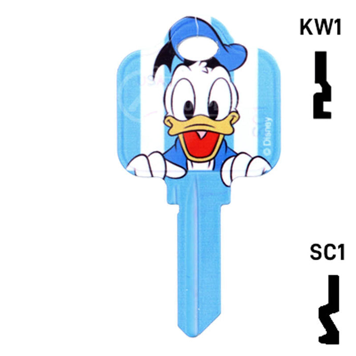 Uncut Key Blank Donald Duck Schlage House Key HOW-SC1-D84 Residential-Commercial Key Howard Keys