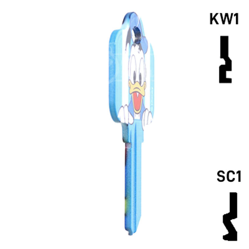 Uncut Key Blank Donald Duck Schlage House Key HOW-SC1-D84 Residential-Commercial Key Howard Keys