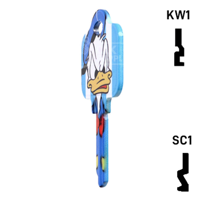 Uncut Key Blank Donald Duck Schlage House Key HOW-SC1-D84 Residential-Commercial Key Howard Keys