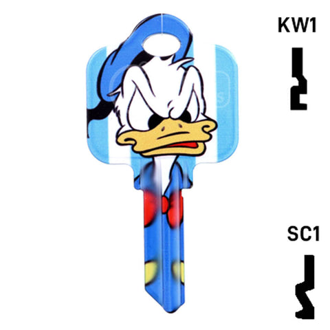 Uncut Key Blank Donald Duck Schlage House Key HOW-SC1-D84