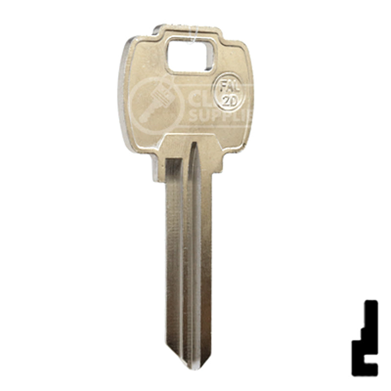 Uncut Key Blank | Falcon | FAL-2D — CLK Supplies
