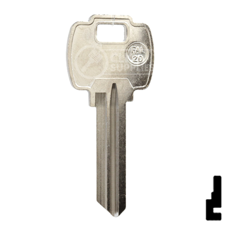 Uncut Key Blank | Falcon | FAL-2D — CLK Supplies