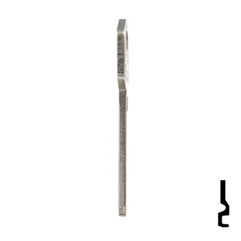 Uncut Key Blank | Harloc, Tesa | TE-7D, HR2 Residential-Commercial Key JMA USA