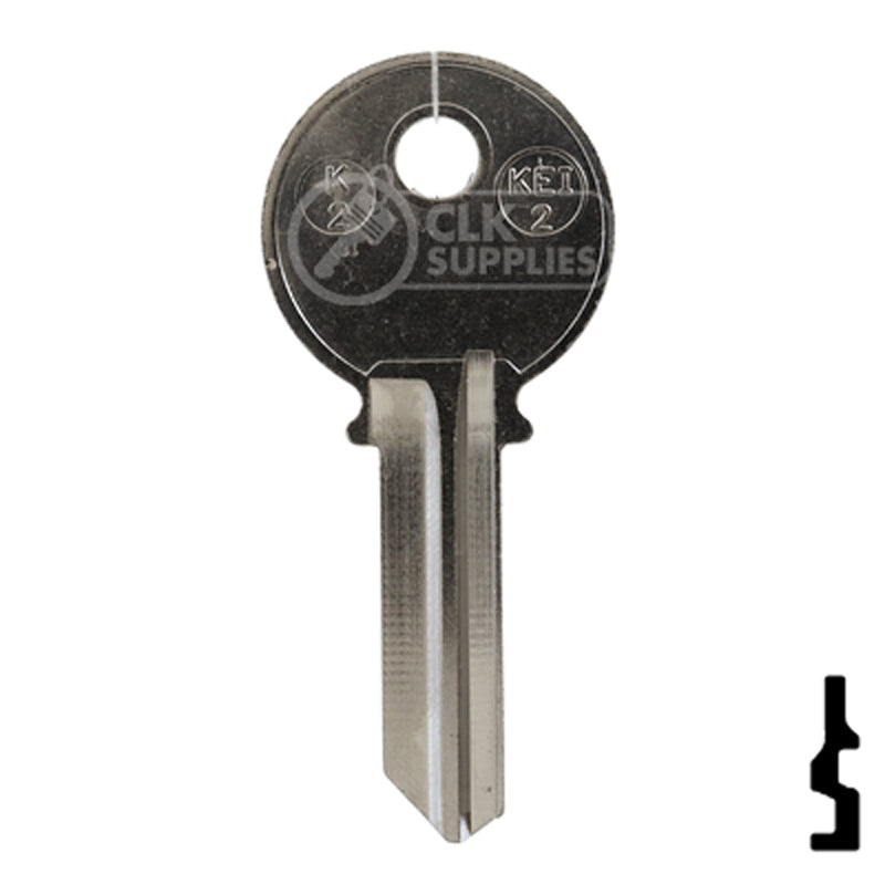 Uncut Key Blank| Keil | K2, 1079B, KEI-2 — CLK Supplies