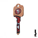 Uncut Key Blank | Kwikset | NFL 49ERS Residential-Commercial Key Ilco