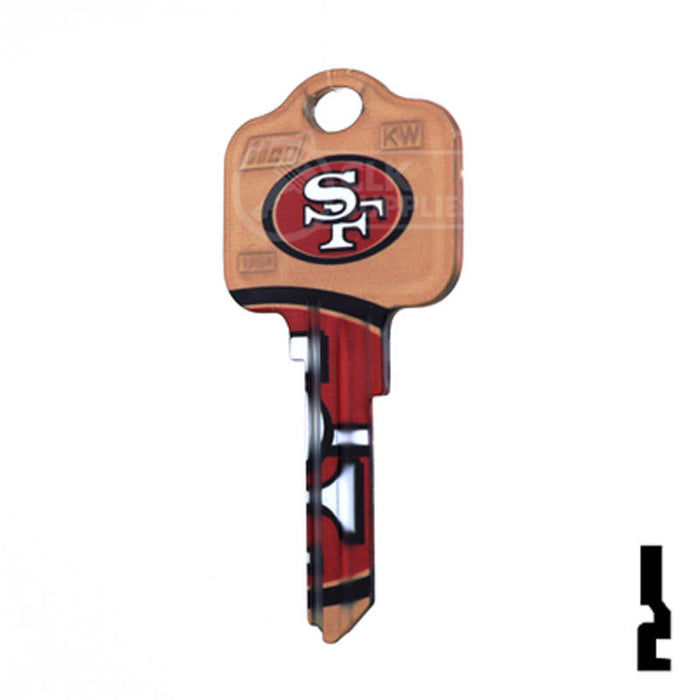 Uncut Key Blank | Kwikset | NFL 49ERS Residential-Commercial Key Ilco