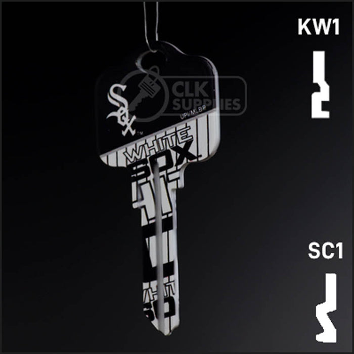 Uncut Key Blank | MLB CHICAGO WHITE SOX | Choose Keyway Residential-Commercial Key Ilco