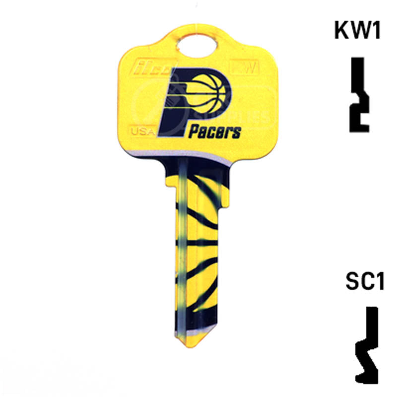 Uncut Key Blank | NBA Indiana Pacers | Choose Keyway — CLK Supplies