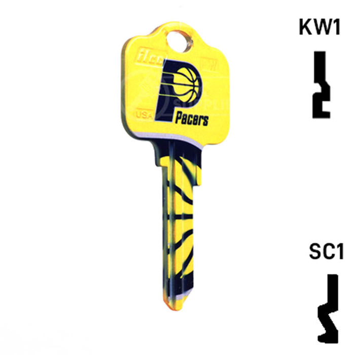 Uncut Key Blank | NBA Indiana Pacers | Choose Keyway Residential-Commercial Key Ilco