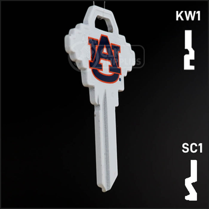 Uncut Key Blank | NCAA Auburn | Choose Keyway Residential-Commercial Key Ilco