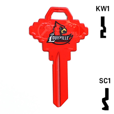 Uncut Key Blank | NCAA Louisville | Choose Keyway
