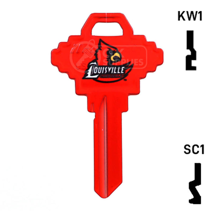 Uncut Key Blank | NCAA Louisville | Choose Keyway Residential-Commercial Key Ilco
