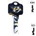 Uncut Key Blank | NHL Nashville Predators | Choose Keyway Residential-Commercial Key Ilco