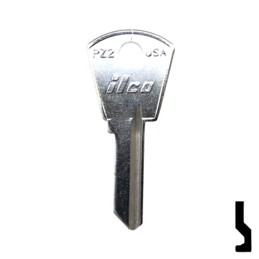 Uncut Key Blank | Papaiz | PZ2 Residential-Commercial Key Ilco