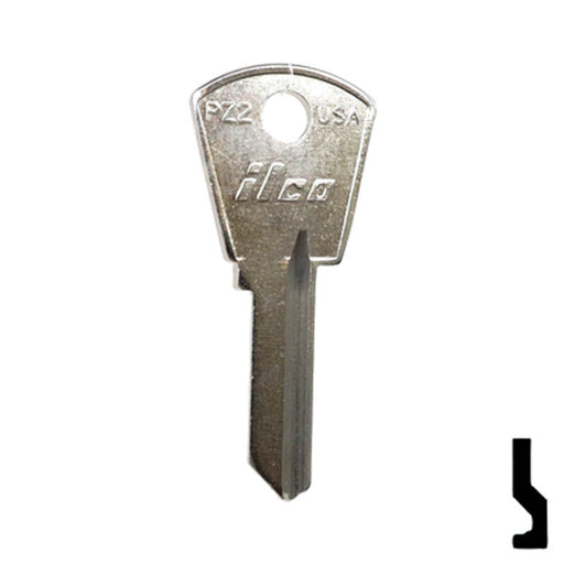 Uncut Key Blank | Papaiz | PZ2 Residential-Commercial Key Ilco