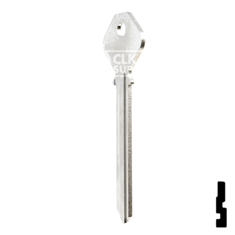Uncut Key Blank | Phillips | PHI-52L, PHA2
