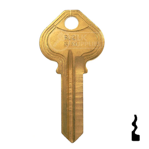 Uncut Key Blank | Russwin | RU21, N1011M Residential-Commercial Key JMA USA