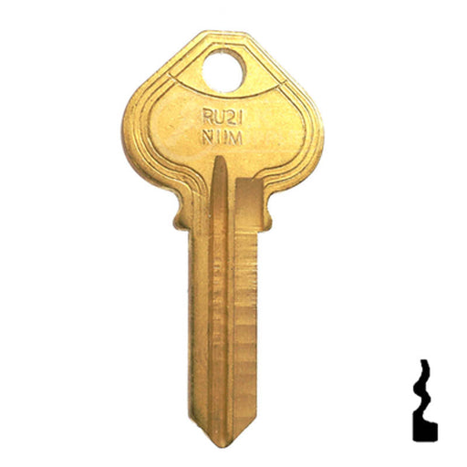 Uncut Key Blank | Russwin | RU21, N1011M Residential-Commercial Key JMA USA