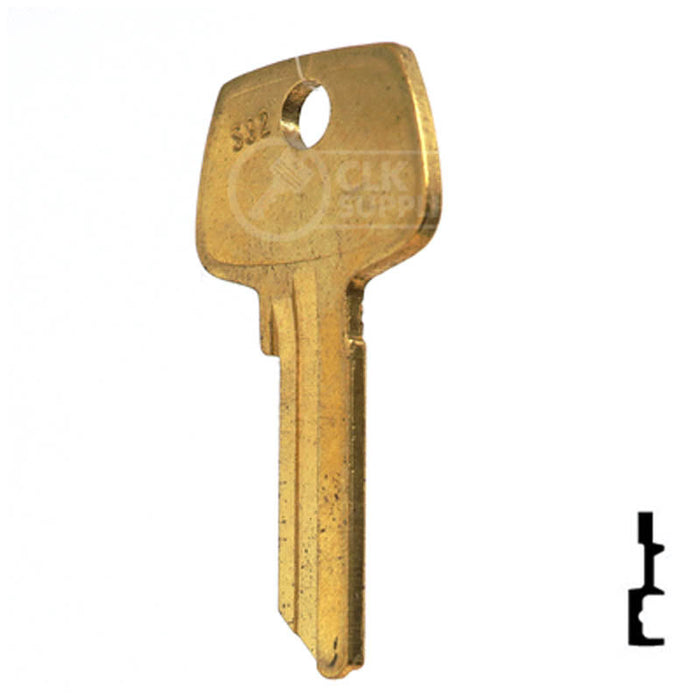Uncut Key Blank | Sargent | N1007RMB Residential-Commercial Key JMA USA
