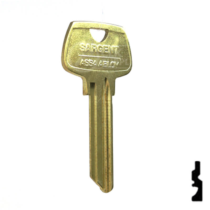 Uncut Key Blank | Sargent | O1007LG Residential-Commercial Key Ilco