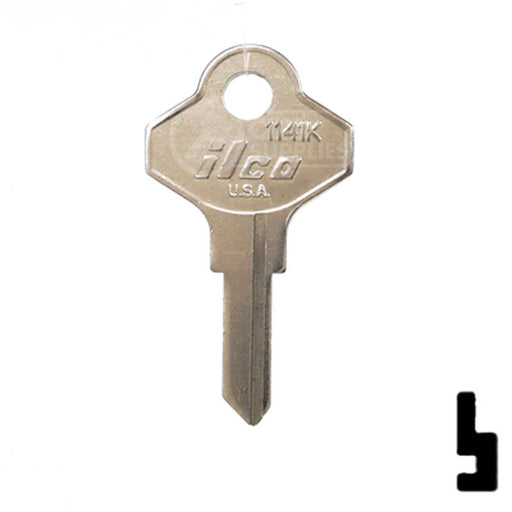 Uncut Key Blank | Taylor | 1141K Residential-Commercial Key Ilco