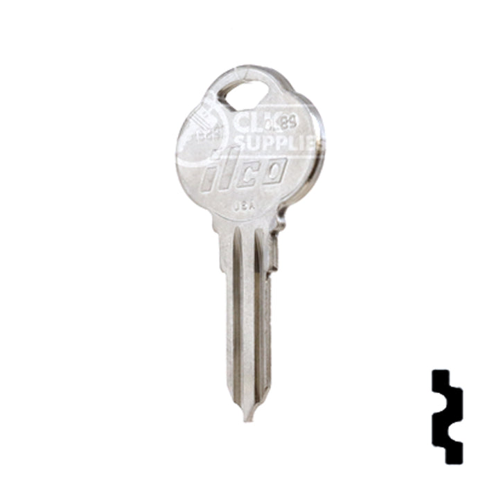 Uncut Key Blank | The Club | 1589I, CLB9 Residential-Commercial Key Ilco