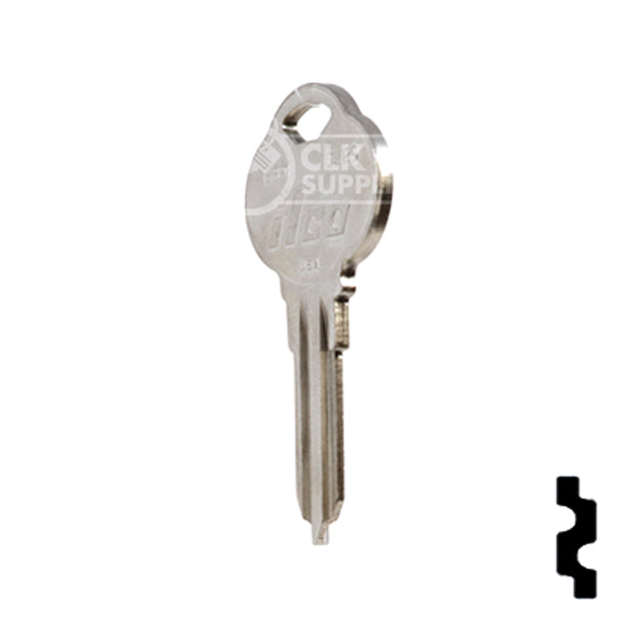 Uncut Key Blank | The Club | 1589I, CLB9 Residential-Commercial Key Ilco