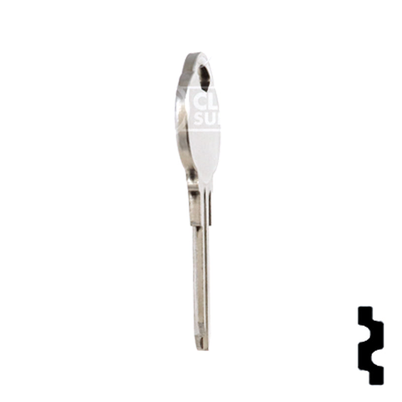 Uncut Key Blank | The Club | 1589I, CLB9 Residential-Commercial Key Ilco