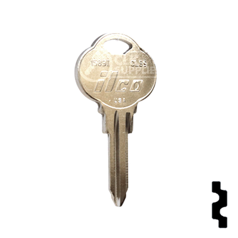 Uncut Key Blank | The Club | 1589I, CLB9 Residential-Commercial Key Ilco
