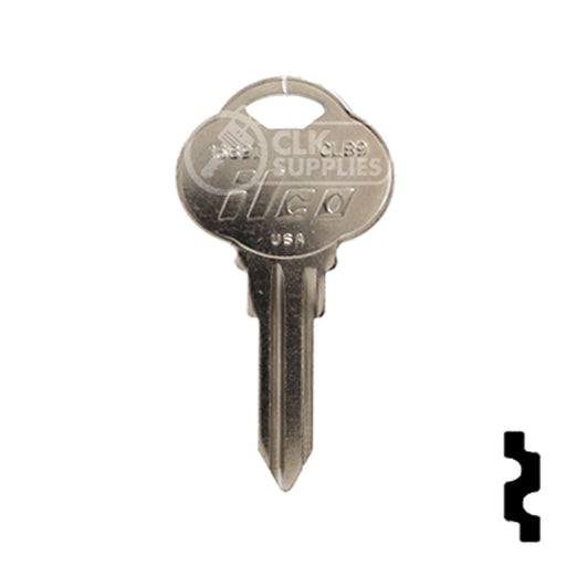 Uncut Key Blank | The Club | 1589I, CLB9 Residential-Commercial Key Ilco