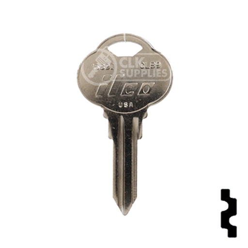 Uncut Key Blank | The Club | 1589I, CLB9 Residential-Commercial Key Ilco