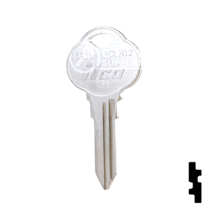 Uncut Key Blank | The Club | 1591L, CLB12 Residential-Commercial Key Ilco
