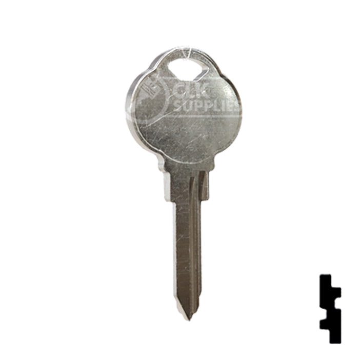 Uncut Key Blank | The Club | 1591L, CLB12 Residential-Commercial Key Ilco