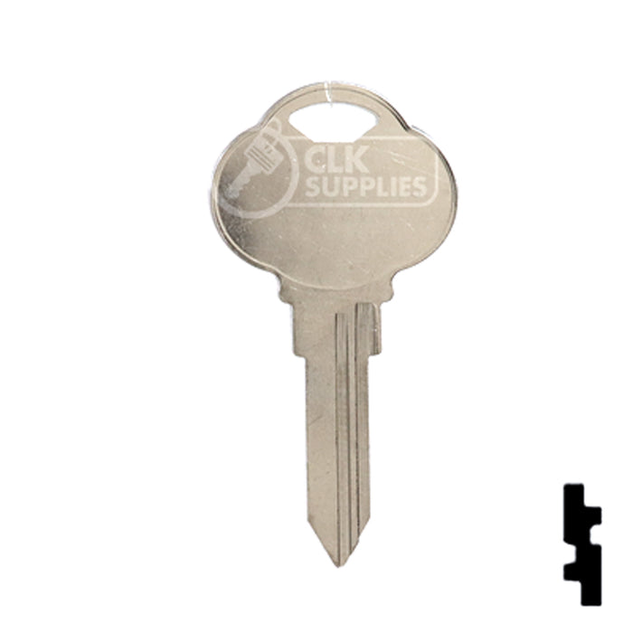 Uncut Key Blank | The Club | 1591L, CLB12 Residential-Commercial Key Ilco