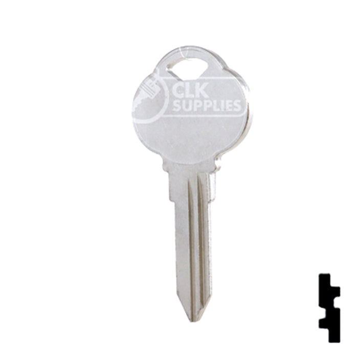 Uncut Key Blank | The Club | 1591L, CLB12 Residential-Commercial Key Ilco
