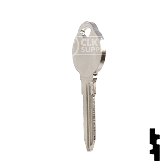 Uncut Key Blank | The Club | 1591L, CLB12 Residential-Commercial Key Ilco