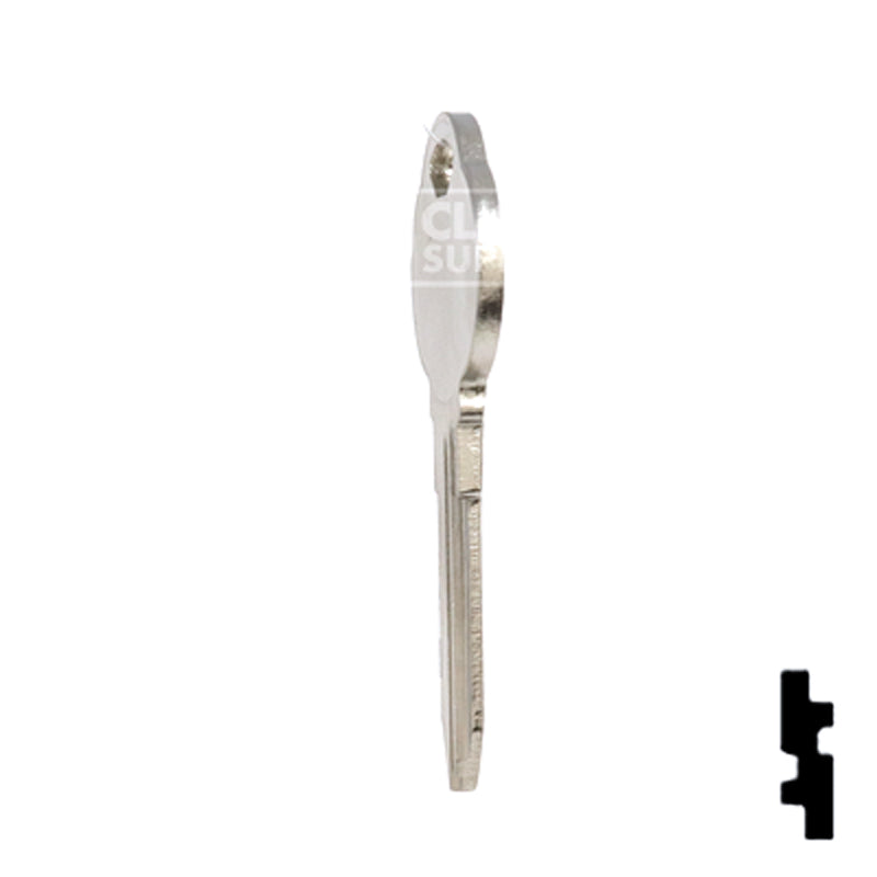 Uncut Key Blank | The Club | 1591L, CLB12 Residential-Commercial Key Ilco