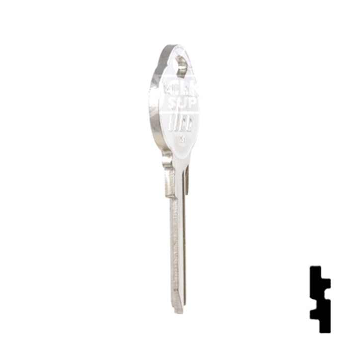 Uncut Key Blank | The Club | 1591L, CLB12 Residential-Commercial Key Ilco