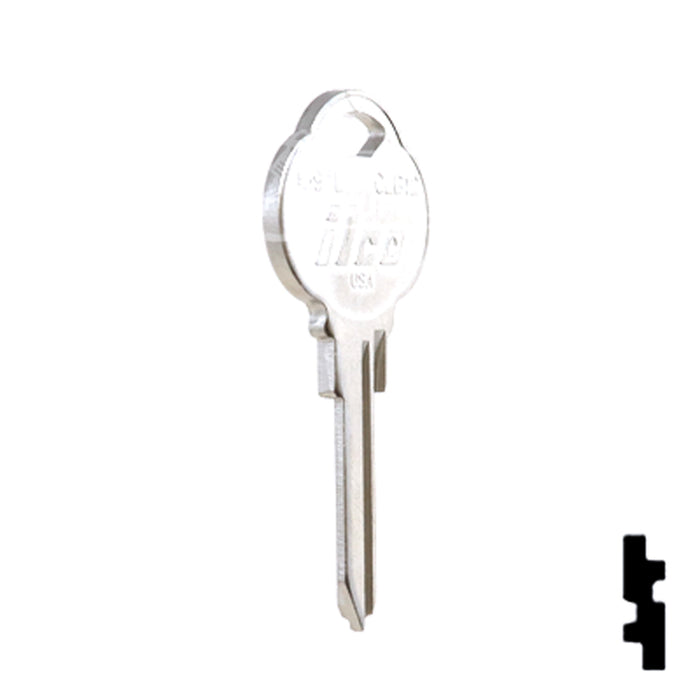 Uncut Key Blank | The Club | 1591L, CLB12 Residential-Commercial Key Ilco