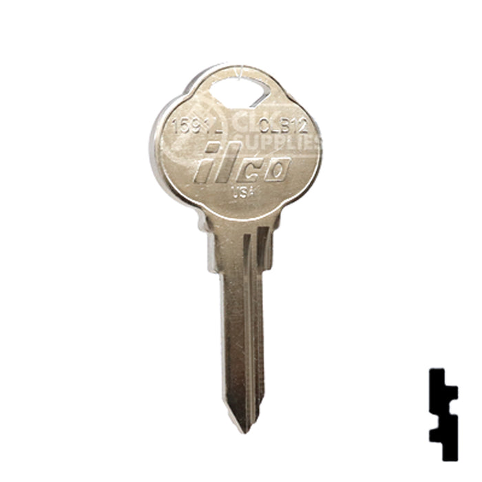 Uncut Key Blank | The Club | 1591L, CLB12 Residential-Commercial Key Ilco