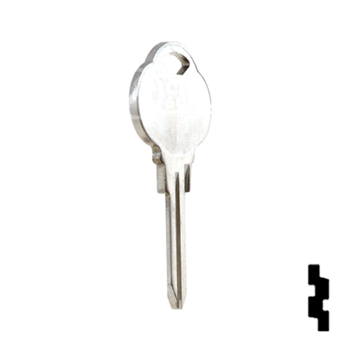 Uncut Key Blank | The Club | 1591N, CLB14 Residential-Commercial Key Ilco