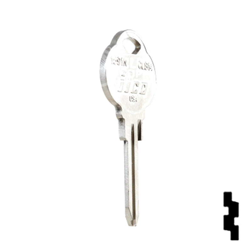 Uncut Key Blank | The Club | 1591N, CLB14 Residential-Commercial Key Ilco