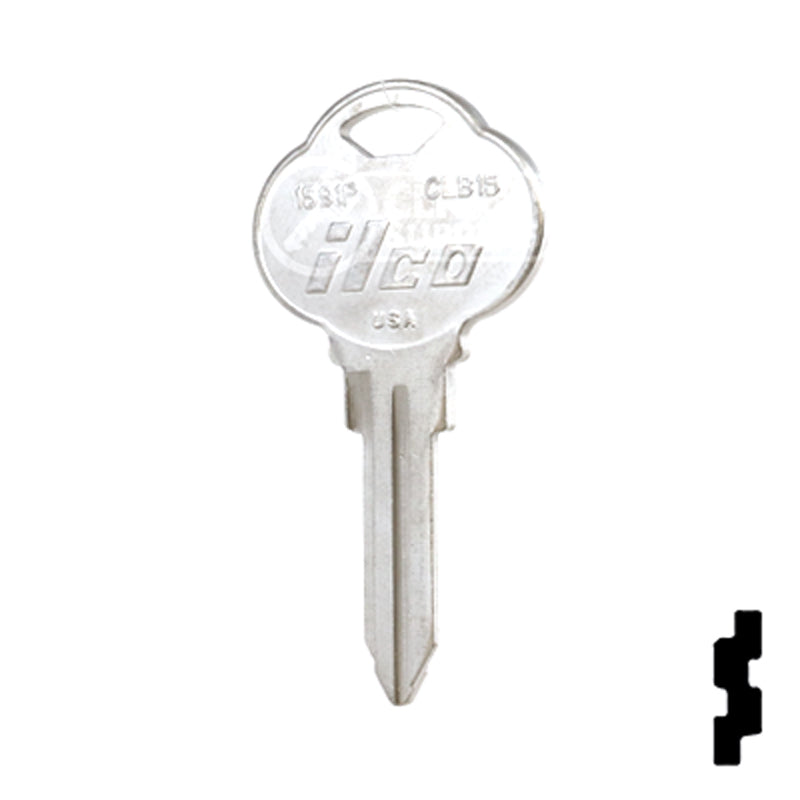 Uncut Key Blank | The Club | 1591P, CLB15 Residential-Commercial Key Ilco