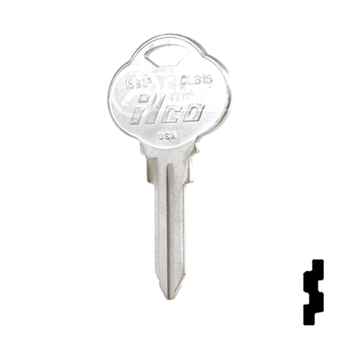 Uncut Key Blank | The Club | 1591P, CLB15 Residential-Commercial Key Ilco
