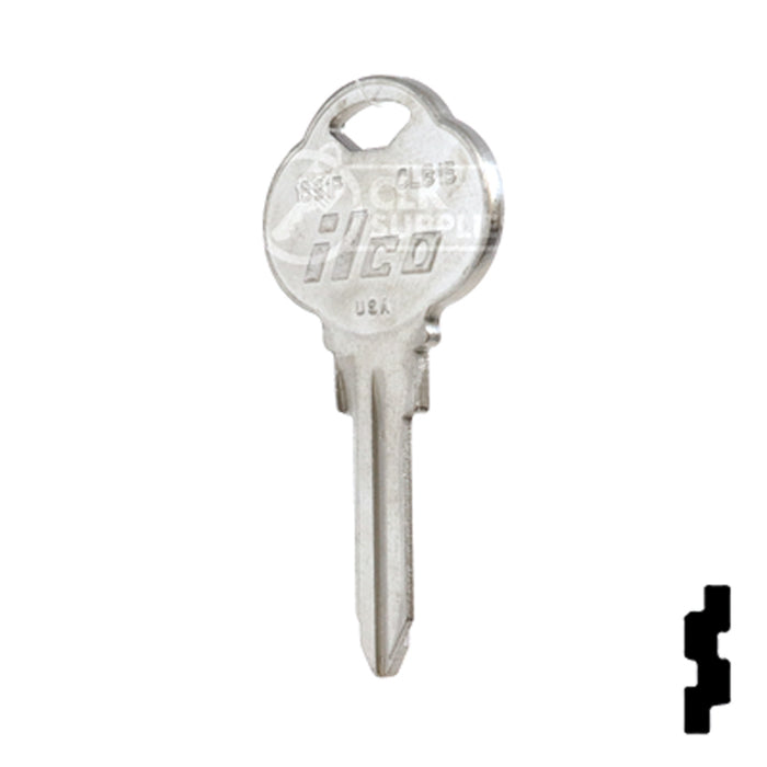 Uncut Key Blank | The Club | 1591P, CLB15 Residential-Commercial Key Ilco