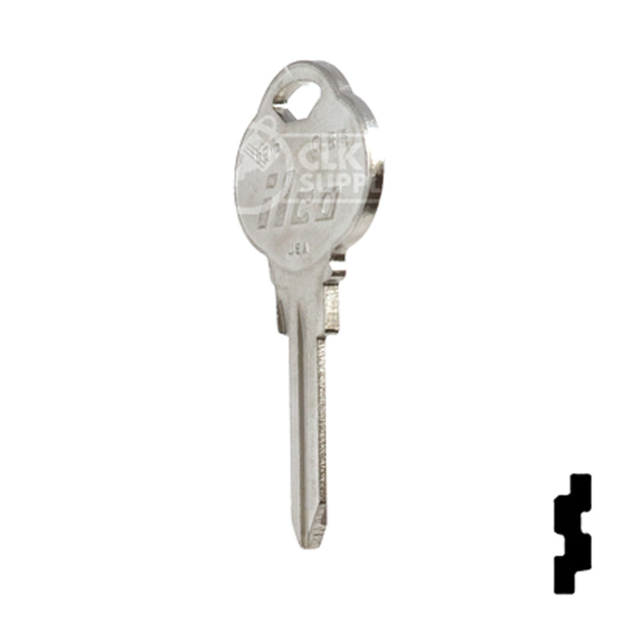 Uncut Key Blank | The Club | 1591P, CLB15 Residential-Commercial Key Ilco