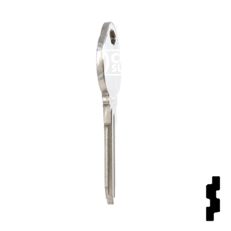 Uncut Key Blank | The Club | 1591P, CLB15 Residential-Commercial Key Ilco