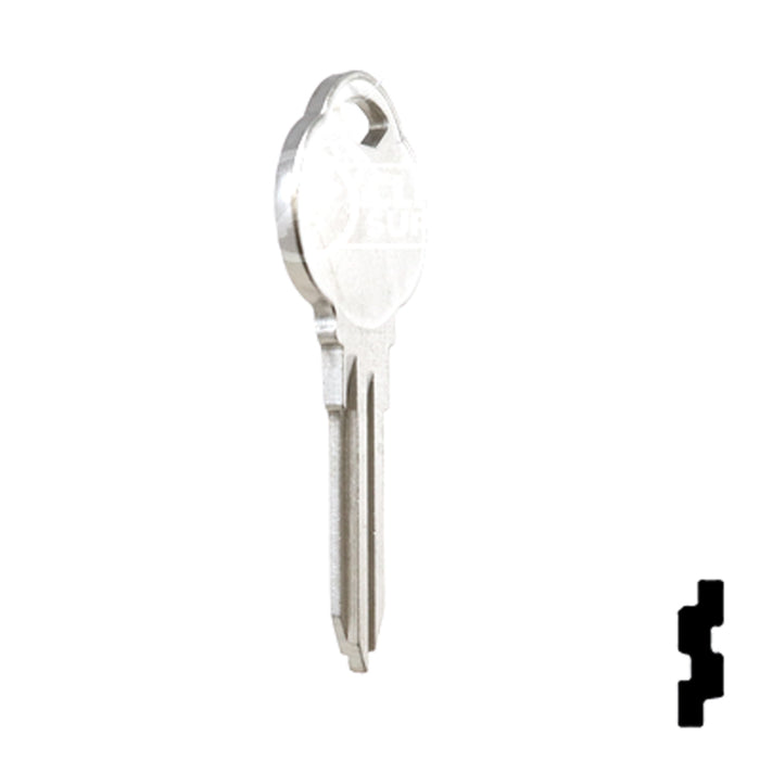Uncut Key Blank | The Club | 1591P, CLB15 Residential-Commercial Key Ilco