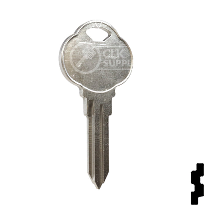 Uncut Key Blank | The Club | 1591P, CLB15 Residential-Commercial Key Ilco